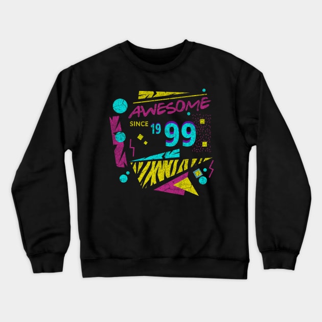 Awesome Since 1999-99’s Birthday Celebration, 41st Birthday Crewneck Sweatshirt by ysmnlettering